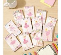 Shein 1/5/10 piezas Cuaderno de espiral portátil de bailarina de ballet, 10 estilos de bloc de notas mini, para recuerdos de fiesta de cumpleaños, suministr