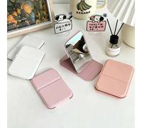 Shein 1/5/10 piezas Espejo de maquillaje de viaje plegable portátil de piel sintética, espejo cosmético compacto y mini, adecuado para bolsa de maquillaje,