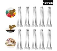 Shein 1/5/10 piezas Pinzas para azúcar con forma de corazón de acero inoxidable, Pinzas de cocina, Pinzas para caramelos y postres, Vajilla para fiestas, Va