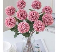 Shein 1/5/12 piezas Bolas de flores de crisantemo artificiales, flores bordadas, decoración de boda, decoración de florero para el hogar, arreglo floral par