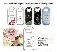 Shein 1/5/25/50/100/200 piezas Abrebotellas Magnético Personalizado para Bodas, Regalo para Invitados, Regalo de Boda, Regalo para Ella, Abrebotellas Person