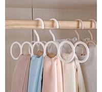Shein 1/5 piezas Perchero circular para bufandas blanco - Organizador que ahorra espacio para bufandas, cinturones y corbatas