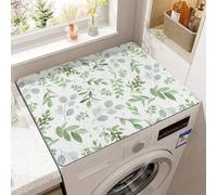 Shein 1 Almohadilla antipolvo con estampado botánico fresco, material TPR para lavadora y secadora, bolsa, organizador, almacenamiento, artículos del hogar,