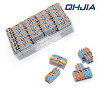 Shein 1 CAJA de conectores de cable compactos y universales de mini alambre rápido, bloque de terminales conductores de empuje para divisor de lámpara
