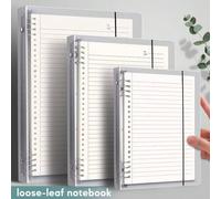 Shein 1 Cuaderno Encuadernado Con Alambre Con Cubierta Suave Extraíble Y Carpeta De Hojas Sueltas Para Estudiantes De Secundaria/secundaria, A5/b5/a4, Tres