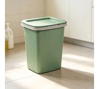 Shein 1 Cubo de basura con tapa abatible, diseño de Body estrecho de gran capacidad para ahorrar espacio, con cierre a presión para bloquear olores, apto pa