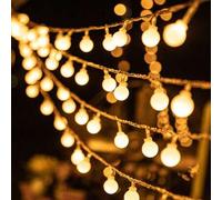 Shein 1 Guirnalda de Luces LED con Bombillas Globo, Alimentada por Batería, Adecuada para Decoración del Hogar, Dormitorio, Balcón, Tienda de Campaña, Boda