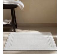 Shein 1 Juego de alfombra de baño y toalla de lujo clásica blanca - Juego de alfombra de baño/ducha absorbente de algodón de hotel SPA [No es una alfombra d