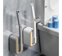 Shein 1 Juego Nuevo de Cepillo de Inodoro para Baño con Cabezal de Cepillo Desechable y Reemplazable, Sistema de Limpieza de Inodoro de Baño, Herramienta de