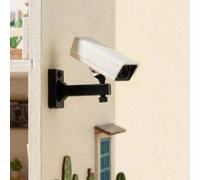 Shein 1 Modelo de cámara de vigilancia en miniatura a escala 1:12 para casa de muñecas, sonda de monitoreo mini diminuta, cámara de miniatura realista para