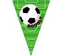 Shein 1 paquete Bandera de Pendón de fútbol, Banner de banderas triangulares con temática de fútbol para decoraciones de fiesta de cumpleaños de fútbol, Ban