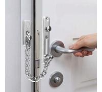 Shein 1 Paquete Cerrojo de Cadena de Puerta Resistente con Resorte de - Cerradura de Antirrobo, Acabado Negro Mate, Para Puertas Interiores/Exteriores, Puer
