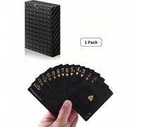 Shein 1 Paquete de Cartas de Juego de Plástico Impermeables, Adecuadas para Fiestas de Navidad y Vacaciones, Noches de Juegos Familiares, Recuerdos de Fiest