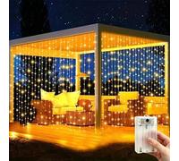 Shein 1 Paquete de Luces de Cortina LED, Luces de Cadena Colgantes, 8 Modos Intermitentes Luces de Hada, Decoración de Dormitorio, Decoración Exterior, Deco