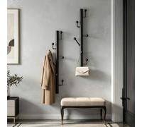 Shein 1 perchero de pared, un estante vertical para sombreros hecho de metal, un gancho desmontable para abrigos/bolsos/bufandas, adecuado para colgar dispo