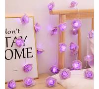 Shein 1 pieza 10/20 luces, 1.5/3 metros Luces de cadena con flores de rosa, luces de hadas románticas para decoración de habitación, fiesta de cumpleaños, b