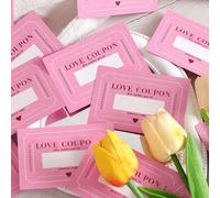 Shein 1 pieza/10 piezas/20 piezas Tarjeta rascable de cupón de amor, Cupón de amor DIY para el Día de San Valentín, Regalo de cumpleaños creativo (para novi