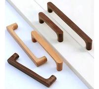 Shein 1 pieza/10 piezas Tiradores de gabinete de madera nórdica, tiradores y agarraderas de puertas de gabinete, tiradores de cajones de cocina, tiradores d