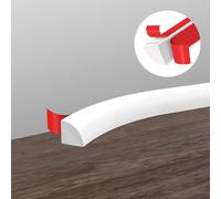 Shein 1 pieza 1m/3 metros Flexible 1/4 Moldura decorativa de esquina, Moldura de esquina autoadhesiva de 1/4, Moldura de esquina de pared autoadhesiva, Adec