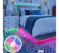 Shein 1 pieza 1m/3m/5m/10m/20m Tira de luces LED RGB 5050, luces de cuerda de color cambiante regulables con control de interruptor para decoración del hoga