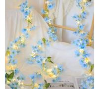 Shein 1 pieza 2 metros Luces de guirnalda de flores, Luces de cadena LED, Decoración artificial, Decoración de primavera, Decoración del hogar, Corona flora