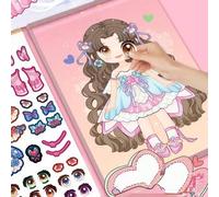 Shein 1 pieza/2 piezas/3 piezas/5 piezas/10 piezas - Libro de pegatinas de vestir de princesa de moda, 10 temas de princesa diferentes (cada libro contiene