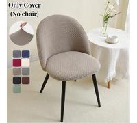 Shein 1 pieza/2 piezas/4 piezas Fundas de silla de comedor de unicolor, fundas de silla con pico de pato jacquard, fundas elásticas para asiento de cocina,