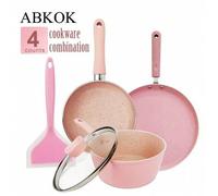 Shein 1 pieza/2 piezas/4 piezas Juego de utensilios de cocina de aluminio, sartén antiadherente, cacerola, sartén para panqueques, mini lindo, sartén indivi