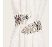 Shein 1 pieza / 2 piezas Anillos de cortina de metal con forma de hoja y boca abierta