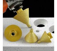 Shein 1 pieza/2 piezas Brocas de diamante de 50mm/38mm para azulejos y mármol - Herramienta de biselado con punta de diamante, silenciosa y eficiente, adecu