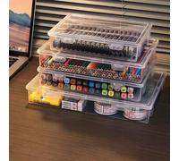 Shein 1 pieza/2 piezas Caja de almacenamiento de archivos a prueba de polvo para escritorio, organizador de archivos A4, adecuado para almacenar libros de r