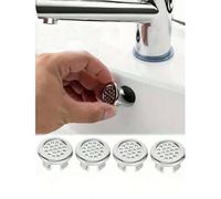 Shein 1 pieza/2 piezas Lavabo de cerámica, accesorios de rebosadero y tapón de drenaje de lavabo artístico, decoración blanca para el hogar y el baño, acces