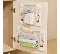Shein 1 pieza/2 piezas Organizador de almacenamiento moderno y minimalista, bolsa de almacenamiento de pared sin clavos con adhesivo, bolsa de almacenamient
