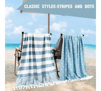 Shein 1 pieza/2 piezas Set de toalla de playa turca - 99 X 180 cm/39"X 71" Toalla de playa extra grande a prueba de arena y de secado rápido, compacta de al