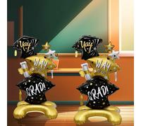 Shein 1 pieza/2 piezas Sombrero de graduación de doctor como base de globo, decoración de aula para temporada de graduación, decoración de eventos de celebr