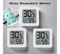 Shein 1 pieza/2 piezas Termómetro digital portátil mini e higrómetro, medidor de temperatura y humedad de doble función, pantalla LCD para montaje en pared