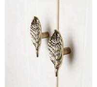 Shein 1 pieza/2 piezas Tiradores de gabinete con hoja de oro vintage, Pomos de muebles de estilo nórdico de un solo orificio, Tiradores decorativos de metal