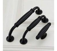 Shein 1 pieza/2 piezas Tiradores de gabinete de aleación de aluminio negro modernos, manijas de puerta de armario de cocina, perillas de cajón, accesorios d