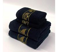 Shein 1 pieza/2 piezas Toalla de baño y toalla de baño de lujo moderna con bordado de letra de ala dorada de fibra de bambú, ligera, muy absorbente, súper s