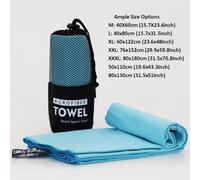Shein 1 pieza/2 piezas Toalla deportiva de microfibra ultrasuave y de secado rápido, de color azul claro, absorbente, que absorbe el sudor y no retiene aren