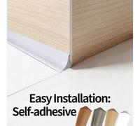 Shein 1 pieza 2m/78.74in Tira de sellado flexible autoadhesiva de PVC, Moldura triangular para esquinas de pared, Adecuada para decoración de esquinas inter