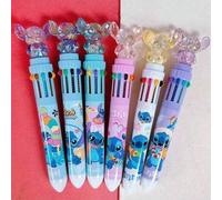 Shein 1 pieza/2pcs/3pcs/4pcs/5pcs/10pcs Bolígrafo de gel borrable serie Stitch, paquete de 5, bolígrafo de tinta con tema de dibujos animados de 0.5mm, 5pcs