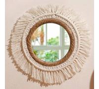 Shein 1 pieza/2pcs/3pcs Juego de Espejos Decorativos de Pared Tejidos a Mano Estilo Boho, Decoración de Pared para Sala de Estar y Hogar Estilo Boho, Artesa
