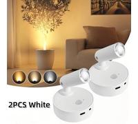 Shein 1 pieza/2PCS/4PCS Foco de sensor inalámbrico, luz de pared LED ajustable de 3 colores, luz de sensor magnética eficiente, luz de pared recargable por