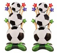 Shein 1 pieza/2Pcs Globo de Fútbol de 5 Estrellas de Pie, Globo de Fútbol, Adecuado para Decoración de Campo de Fútbol, Suministros para Fiesta con Tema Dep