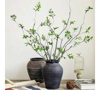 Shein 1 pieza/3 piezas/5 piezas/6 piezas Hojas artificiales de Ficus, tallo largo - Ideal para arreglos florales, decoración del hogar y oficina - Se puede