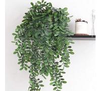 Shein 1 PIEZA/3 PIEZAS/5 PIEZAS Plantas artificiales - Hojas colgantes, flores artificiales para decoración del hogar, comedor, sala de estar, jardín exteri