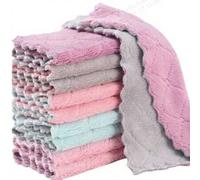 Shein 1 pieza/3 piezas/6 piezas/10 piezas por bolsa Paños de limpieza de cocina, sin desprendimiento, absorbentes, a prueba de aceite, mantel, toalla de pla