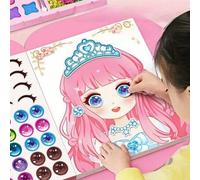 Shein 1 pieza/4 piezas/8 piezas - Juego de libros de pegatinas para disfrazarse de niñas, libro de pegatinas de princesas de dibujos animados, libro de romp
