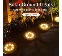 Shein 1 pieza/4 piezas Luces de suelo con 8 LED solares, luces para parque y jardín, luces decorativas solares, luces de ambiente para jardín y patio de ace